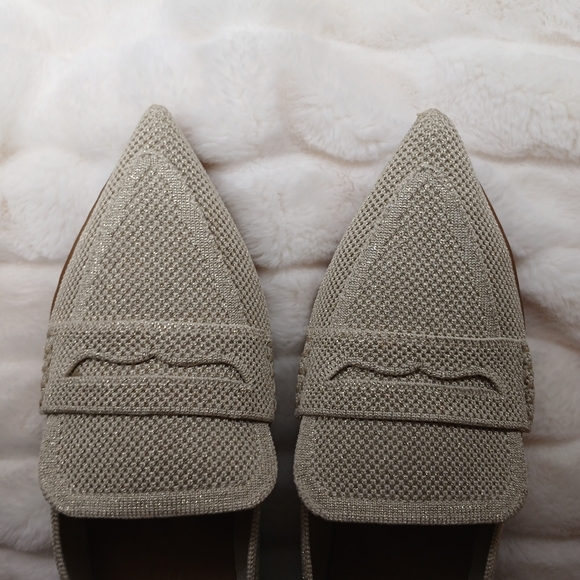 Aerosoles Women’s Size 8 Sparkle Knit Loafers Beige Gold NWOT - Picture 9 of 12